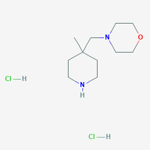 molecular formula C11H24Cl2N2O B1429973 4-[(4-Methylpiperidin-4-yl)methyl]morpholine dihydrochloride CAS No. 1423032-40-9