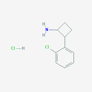 molecular formula C10H13Cl2N B1429976 2-(2-Chlorophenyl)cyclobutan-1-amine hydrochloride CAS No. 1427378-89-9