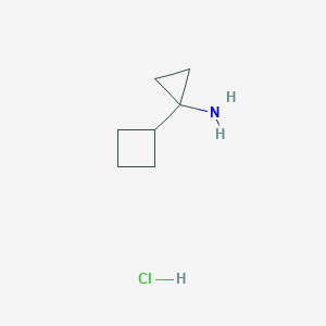 molecular formula C7H14ClN B1429999 1-Cyclobutylcyclopropan-1-amine hydrochloride CAS No. 1427379-90-5