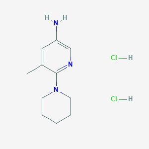 molecular formula C11H19Cl2N3 B1430004 5-Methyl-6-(piperidin-1-yl)pyridin-3-amine dihydrochloride CAS No. 1432680-07-3