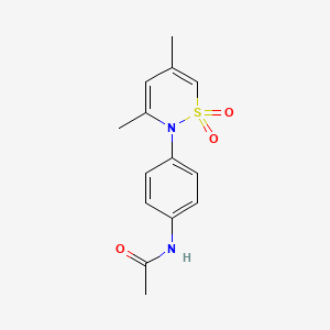 N-[4-(3,5-Dimethyl-1,1-dioxo-1lambda~6~,2-thiazin-2(1H)-yl)phenyl]acetamide