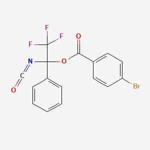 Benzoic acid, 4-bromo-, 2,2,2-trifluoro-1-isocyanato-1-phenylethyl ester