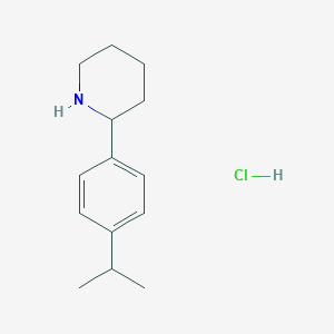 molecular formula C14H22ClN B1430011 2-[4-(丙-2-基)苯基]哌啶盐酸盐 CAS No. 1423031-37-1