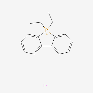 molecular formula C16H18IP B14300123 5,5-Diethyl-5H-benzo[b]phosphindol-5-ium iodide CAS No. 113460-10-9