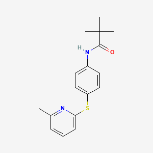 2,2-Dimethyl-N-{4-[(6-methylpyridin-2-yl)sulfanyl]phenyl}propanamide