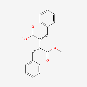 molecular formula C19H15O4- B14300158 2-Benzylidene-3-(methoxycarbonyl)-4-phenylbut-3-enoate CAS No. 121851-40-9