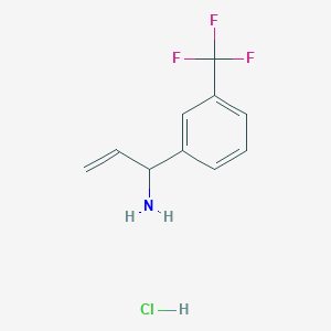 molecular formula C10H11ClF3N B1430016 1-[3-(Trifluoromethyl)phenyl]prop-2-en-1-amine hydrochloride CAS No. 1432679-86-1