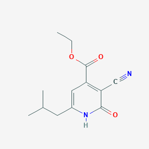 molecular formula C13H16N2O3 B1430017 Ethyl 3-cyano-2-hydroxy-6-(2-methylpropyl)pyridine-4-carboxylate CAS No. 100616-10-2