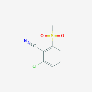 molecular formula C8H6ClNO2S B1430030 2-氯-6-甲磺酰基苯甲腈 CAS No. 1443981-55-2