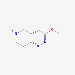 molecular formula C8H11N3O B1430031 3-甲氧基-5H,6H,7H,8H-吡啶并[4,3-c]吡啶嗪 CAS No. 1394645-71-6