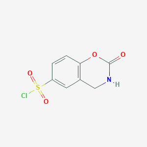 molecular formula C8H6ClNO4S B1430032 2-oxo-3,4-dihydro-2H-1,3-benzoxazine-6-sulfonyl chloride CAS No. 1427379-39-2