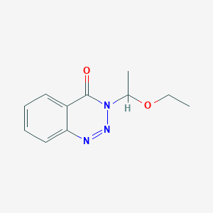 molecular formula C11H13N3O2 B14300333 3-(1-Ethoxyethyl)-1,2,3-benzotriazin-4(3H)-one CAS No. 116470-68-9