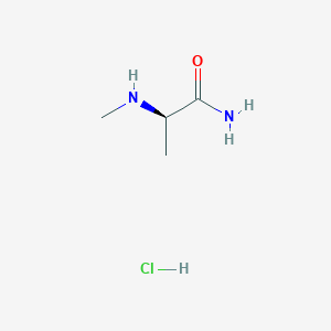 molecular formula C4H11ClN2O B1430034 (2R)-2-(甲基氨基)丙酰胺盐酸盐 CAS No. 1432680-32-4