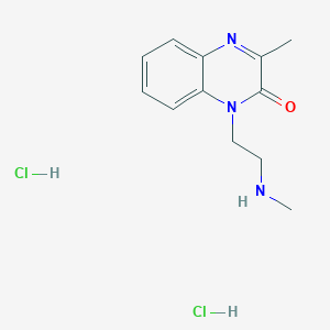 molecular formula C12H17Cl2N3O B1430035 3-甲基-1-[2-(甲基氨基)乙基]-1,2-二氢喹喔啉-2-酮二盐酸盐 CAS No. 1432681-03-2