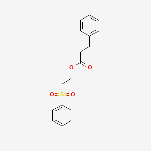 2-(4-Methylbenzene-1-sulfonyl)ethyl 3-phenylpropanoate