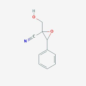 2-(Hydroxymethyl)-3-phenyloxirane-2-carbonitrile