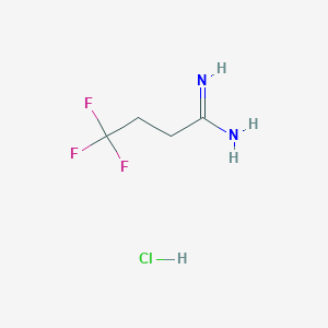 molecular formula C4H8ClF3N2 B1430064 4,4,4-三氟丁酰亚胺盐酸盐 CAS No. 2794-32-3