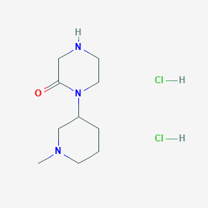molecular formula C10H21Cl2N3O B1430067 1-(1-甲基哌啶-3-基)哌嗪-2-酮二盐酸盐 CAS No. 1432678-95-9