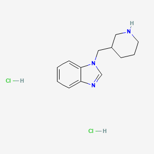 molecular formula C13H19Cl2N3 B1430073 1-(哌啶-3-基甲基)-1H-1,3-苯并二唑二盐酸盐 CAS No. 1351654-13-1