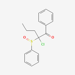 2-(Benzenesulfinyl)-2-chloro-1-phenylpentan-1-one