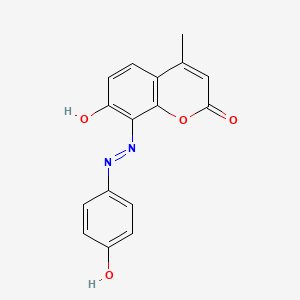 7-Hydroxy-4-methyl-8-[2-(4-oxocyclohexa-2,5-dien-1-ylidene)hydrazinyl]-2H-1-benzopyran-2-one