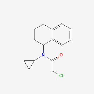 B1430091 2-chloro-N-cyclopropyl-N-(1,2,3,4-tetrahydronaphthalen-1-yl)acetamide CAS No. 1443981-63-2