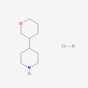 molecular formula C10H20ClNO B1430102 4-(氧杂环-3-基)哌啶盐酸盐 CAS No. 1443980-30-0