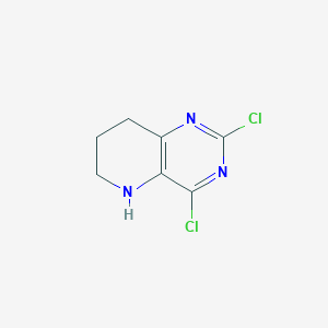 molecular formula C7H7Cl2N3 B1430105 2,4-Dichloro-5,6,7,8-tetrahydropyrido[3,2-D]pyrimidine CAS No. 1260669-81-5