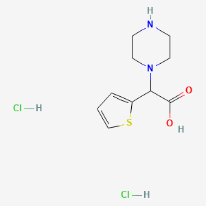 molecular formula C10H16Cl2N2O2S B1430109 Piperazin-1-yl(2-thienyl)acetic acid dihydrochloride CAS No. 1351581-48-0