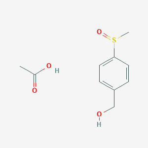 Acetic acid;(4-methylsulfinylphenyl)methanol