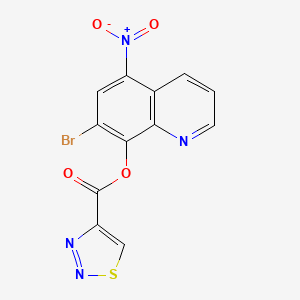 7-Bromo-5-nitroquinolin-8-yl 1,2,3-thiadiazole-4-carboxylate