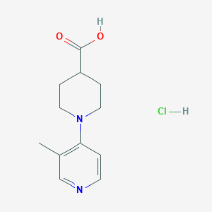 molecular formula C12H17ClN2O2 B1430114 1-(3-Methylpyridin-4-yl)piperidine-4-carboxylic acid hydrochloride CAS No. 1375473-86-1