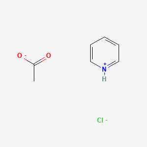 molecular formula C7H9ClNO2- B14301161 Pyridin-1-ium;acetate;chloride CAS No. 113742-71-5