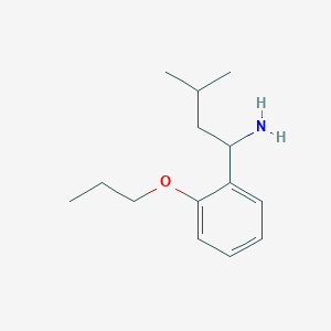 molecular formula C14H23NO B1430120 3-Methyl-1-(2-propoxyphenyl)butan-1-amine CAS No. 1375227-39-6