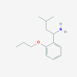 3-Methyl-1-(2-propoxyphenyl)butan-1-amine