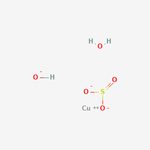 molecular formula CuH3O5S- B14301202 Copper Hydroxide Sulfite Hydrate CAS No. 114927-79-6