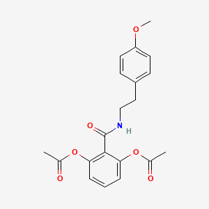 2-{[2-(4-Methoxyphenyl)ethyl]carbamoyl}-1,3-phenylene diacetate