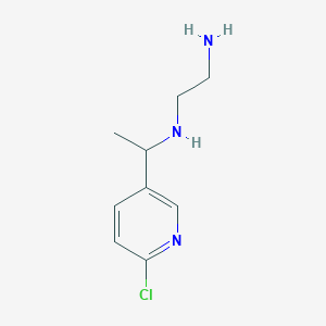 molecular formula C9H14ClN3 B14301270 N~1~-[1-(6-Chloropyridin-3-yl)ethyl]ethane-1,2-diamine CAS No. 113841-55-7