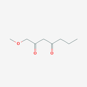 molecular formula C8H14O3 B14301367 2,4-Heptanedione, 1-methoxy- CAS No. 124806-80-0