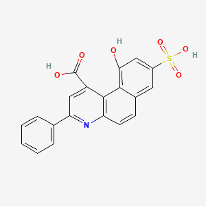 molecular formula C20H13NO6S B14301371 10-Hydroxy-3-phenyl-8-sulfobenzo[F]quinoline-1-carboxylic acid CAS No. 112706-52-2