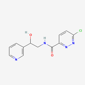 molecular formula C12H11ClN4O2 B1430138 6-氯-N-(2-羟基-2-(吡啶-3-基)乙基)吡啶并嘧啶-3-甲酰胺 CAS No. 1024604-99-6