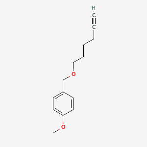 molecular formula C14H18O2 B14301381 1-{[(Hex-5-yn-1-yl)oxy]methyl}-4-methoxybenzene CAS No. 123186-35-6