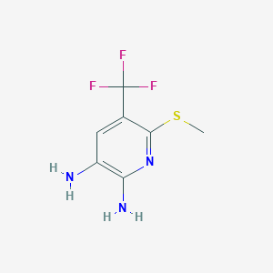 molecular formula C7H8F3N3S B14301484 2,3-Pyridinediamine, 6-(methylthio)-5-(trifluoromethyl)- CAS No. 114087-65-9