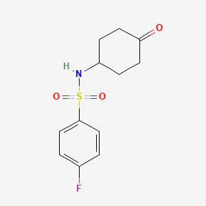 molecular formula C12H14FNO3S B14301494 4-Fluoro-N-(4-oxocyclohexyl)benzene-1-sulfonamide CAS No. 116650-10-3