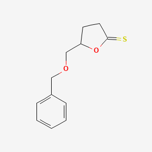 molecular formula C12H14O2S B14301520 5-[(Benzyloxy)methyl]oxolane-2-thione CAS No. 113729-11-6