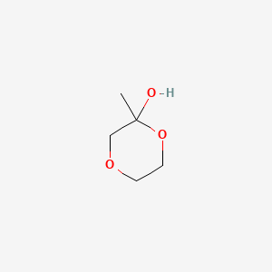 molecular formula C5H10O3 B14301583 2-Methyl-1,4-dioxan-2-ol CAS No. 113391-85-8