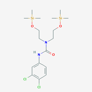 molecular formula C17H30Cl2N2O3Si2 B14301588 N'-(3,4-Dichlorophenyl)-N,N-bis{2-[(trimethylsilyl)oxy]ethyl}urea CAS No. 116422-00-5