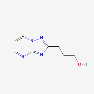 molecular formula C8H10N4O B1430161 3-{[1,2,4]Triazolo[1,5-a]pyrimidin-2-yl}propan-1-ol CAS No. 1394042-36-4