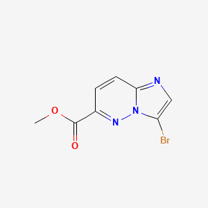 molecular formula C8H6BrN3O2 B1430162 Methyl 3-bromoimidazo[1,2-b]pyridazine-6-carboxylate CAS No. 1234616-07-9