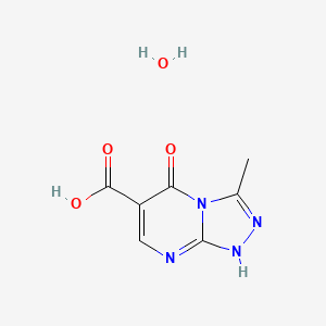 molecular formula C7H8N4O4 B1430170 3-Methyl-5-oxo-5,8-dihydro[1,2,4]triazolo[4,3-a]pyrimidine-6-carboxylic acid hydrate CAS No. 1396784-46-5